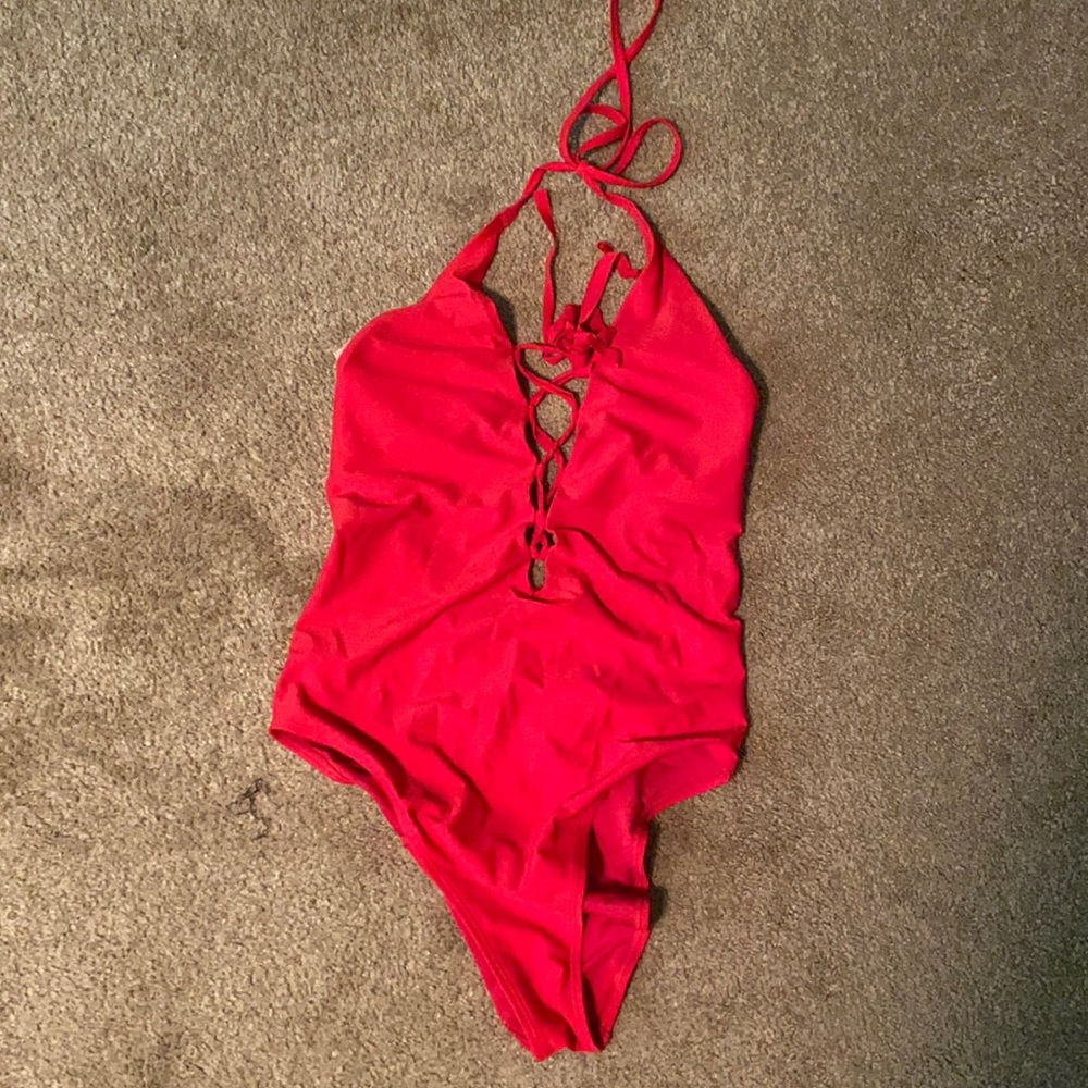 Aerie red one piece swimsuit